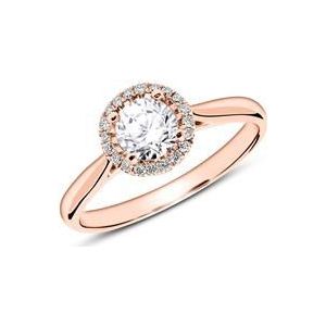 Ring in 14 karaat roségoud met Diamanten
