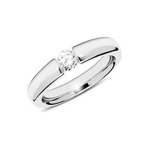 14k witgouden verlovingsring met Diamant 0.25 ct.