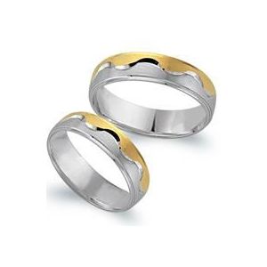 Trouwringen 8 karaat geel witgoud