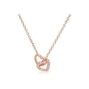 925 sterling zilveren roségoud vergulde ketting harten