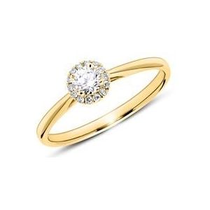 14k gouden verlovingsring met Diamanten