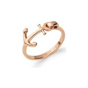 The anchor II ring voor dames in roestvrij staal, IP rosé