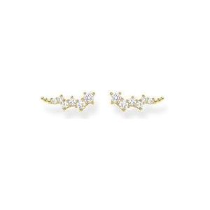 Dames oorklem met Zirkonia in 925 sterling zilver, goud