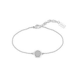 Gegraveerde damesarmband van roestvrij staal met glazen kristallen