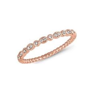 Roségouden ring voor dames met lab-grown diamanten