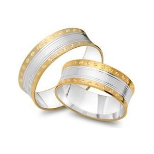 Trouwringen 14 karaat geel witgoud