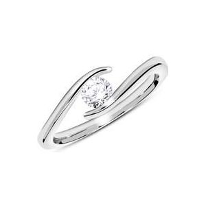 18k witgouden verlovingsring met Diamant 0.25 ct.