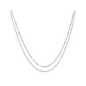 Laagjesketting voor dames in roestvrij staal, emaille, lichtblauw