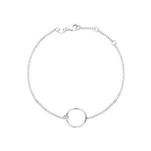 14 karaat witgouden armband cirkel Diamant