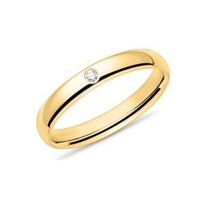 14 karaat geelgouden ring voor dames met Diamant