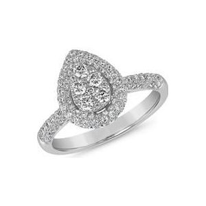 Lab-grown diamanten ring van platina of witgoud