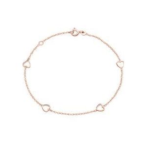 Armband harten voor dames in 14k rose goud