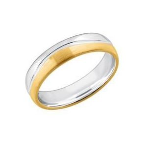Graveerbare herenring 925 zilver bicolor