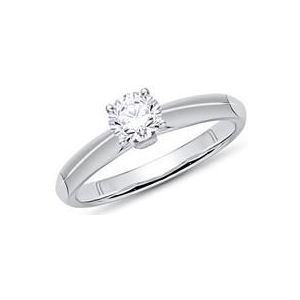 18k witgouden verlovingsring met Diamanten, ca. 0.33 ct.