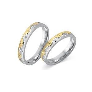 Trouwringen 14 karaat geel witgoud