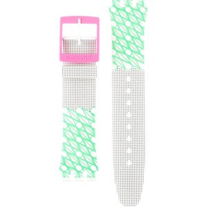 Swatch Plastic - Originals Large (41mm) SUO/SO29/SO32 ASUOZ208 SUOZ208 Duet In Pink & Green Horlogeband