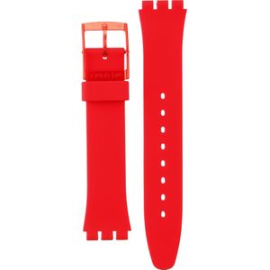 Swatch Plastic - Originals Medium (34mm) /Access/Solar/Musicall/Stop - G/SK/SL/SR/SS/SO28 AGR178 Rosso Bianco Horlogeband