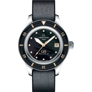 DS PH200M - Polshorloge - Parelmoer - Keramische Bezel - Stoffen Band