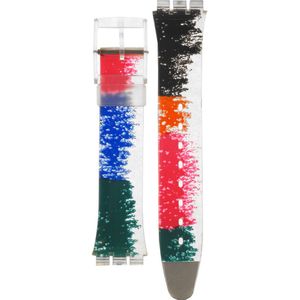 Swatch Plastic - Originals Medium (34mm) /Access/Solar/Musicall/Stop - G/SK/SL/SR/SS/SO28 AGK249 GK249 Color Scribbler Horlogeband
