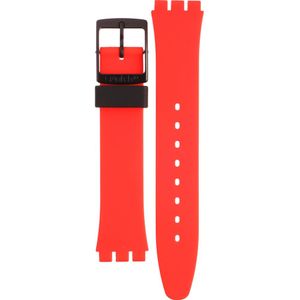 Swatch Plastic - Originals Medium (34mm) /Access/Solar/Musicall/Stop - G/SK/SL/SR/SS/SO28 AGB754 GB754 Red Grin Horlogeband