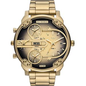 Roestvrijstalen Horloge - Goud - Mineraal Kristal - Waterbestendig tot 30m