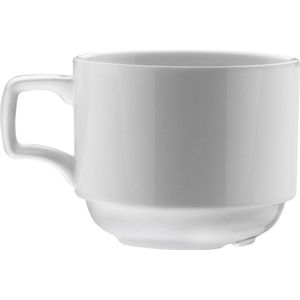 (12 stuks) SEA WAVE - Koffie-/ theekop - 230 cc - Wit