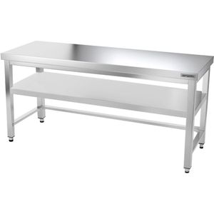 Roestvrijstalen werktafel PREMIUM - 1800x800mm - met onderstel & versteviging