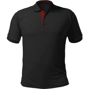 (5 stuks) Heren Poloshirt - Zwart - Maat: M