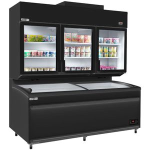 Koel-/vriescombinatie voor wandmontage - 2100mm - met 6 planken