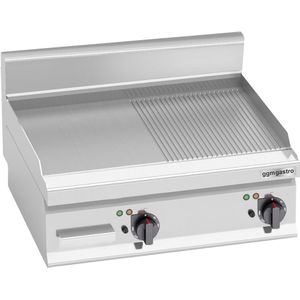 Elektrische bakplaat - 8 kW - Glad & Gegroefd