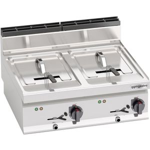 Dubbele elektrische friteuse - 10+10 liter - 18 kW