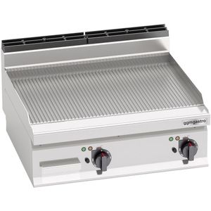 Elektrische bakplaat - 9,6 kW - Gegroefd