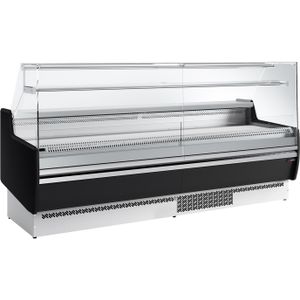 Koeltoonbank - 2560mm - 1 plank - Zwart voorpaneel