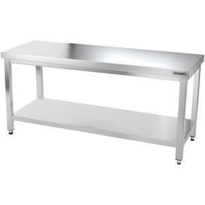 Roestvrijstalen werktafel PREMIUM - 2000x600mm - met bodemplaat zonder achterwand