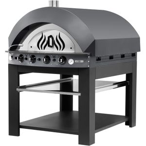 Pizzaoven op gas - Antraciet - 9x 25cm - Handmatig - incl. onderstel