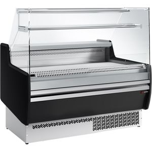 Koeltoonbank - 1310mm - 1 plank - Zwart voorpaneel