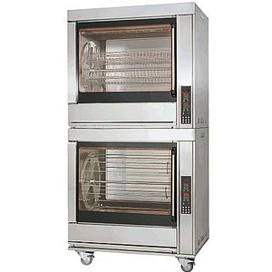 Elektrische kippengrill - 20 kW - met 14 roterende manden voor 84 kippen