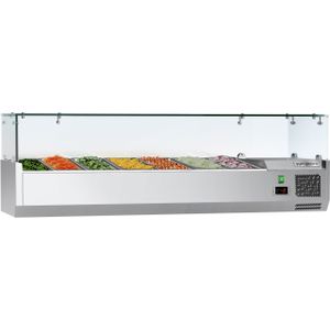 Opzetkoelvitrine ECO - 1500x335mm - 7x GN 1/4