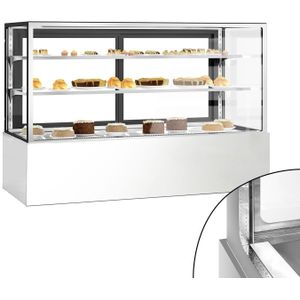 Koelvitrine & Gebaksvitrine - 1800mm - Dubbele beglazing - met 2 planken