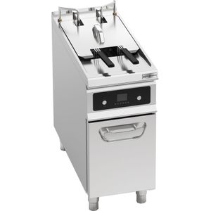 Elektrische friteuse - 22 liter - 22 kW - met automatische mandlift & oliefiltersysteem