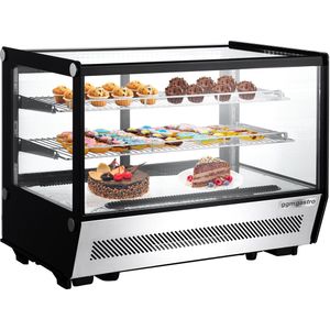 Tafelmodel koelvitrine - 160 liter - 880mm - Hoekig - met 2 planken