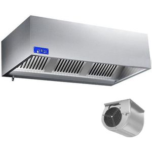 Afzuigkap doos model 1,4 m - met motor, regelaar, filter en verlichting