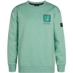 PETROL : Sweater ronde hals met print Pale Aqua