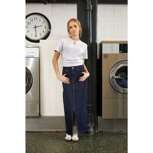 HOUND : Lange jeansrok van stretchdenim