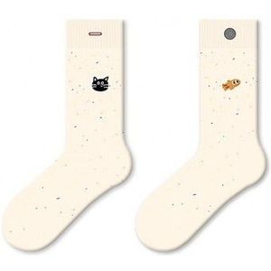 Leuke sokken met cartoonborduursel