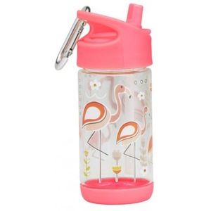 Flip & Sip clear Tritan drinkfles - Flamingo