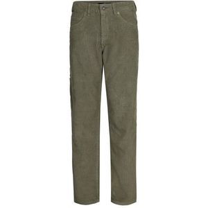 PETROL : Wijde broek in fijne rib