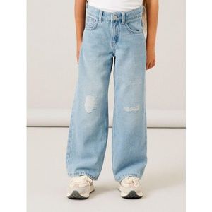 NAME IT : Wijde jeans met distroyed look