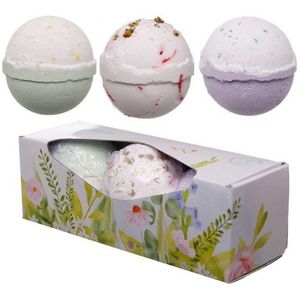 Set van 3 Botanische Tuin Badbruisballen- Bloemige geuren