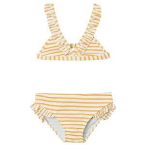 NAME IT : Bikini met ruches en fijne streep